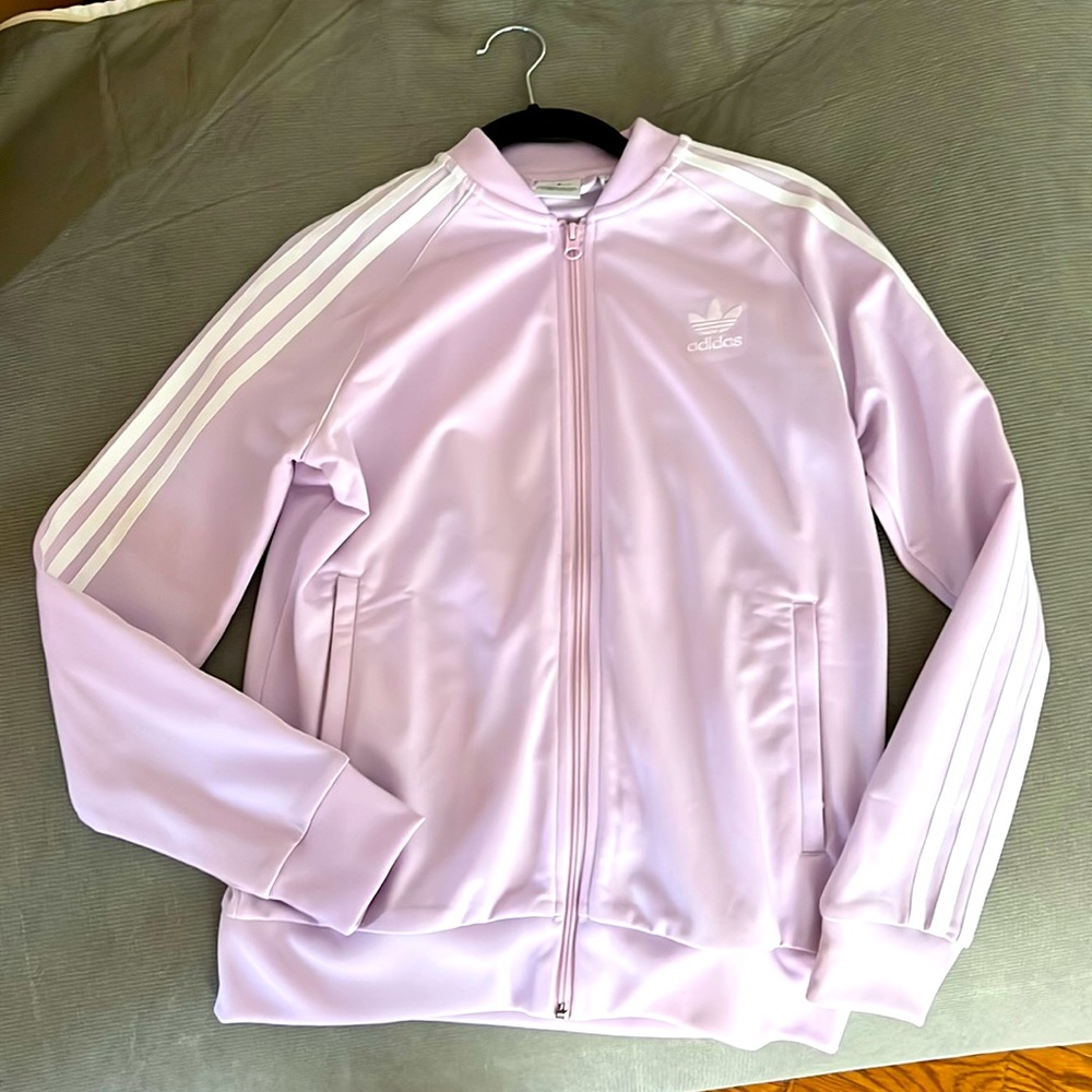 Adidas powder baby pink track jacket 💕